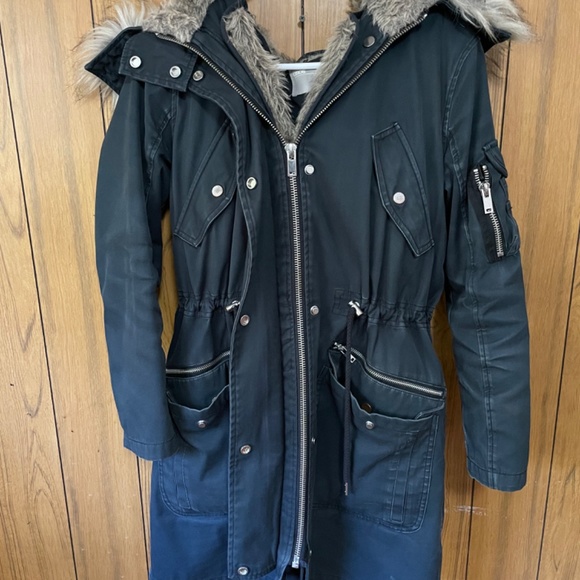 ASOS black anorak coat - Picture 2 of 3